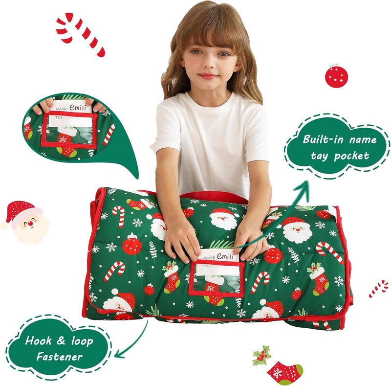 lasoftan Toddler Nap Mat with Pillow and Blanket, Extra Large Rolled Napping Mats,Slumber Bags for Boys Girls,Kids Sleeping Bag for Daycare, Preschool Travel Camping - Image 4